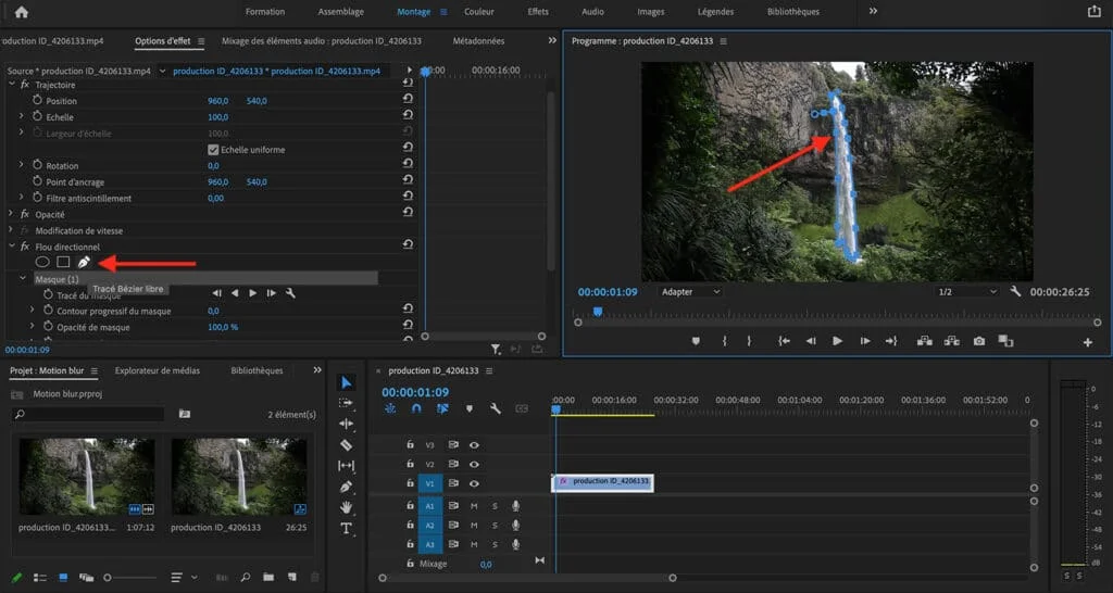 Comment faire un flou de mouvement sur Premiere Pro